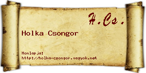 Holka Csongor névjegykártya